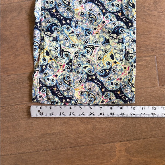 Free People Maui Paisley Wide Leg Crop Patch Pocket Cotton Pants Size 10 - Picture 9 of 11